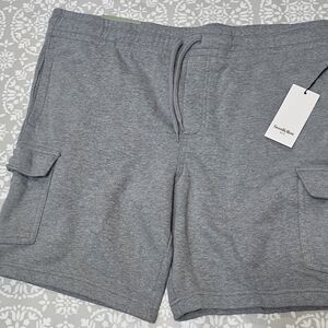 #0150 Gray 8.5" Inseam Men's Cargo‎ Shorts Size L